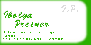 ibolya preiner business card